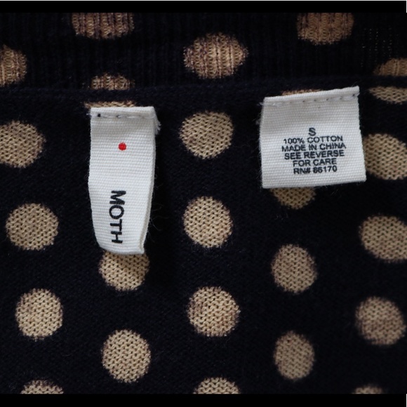 Anthropologie Moth polka dot ombre cardigan size S - Picture 3 of 3
